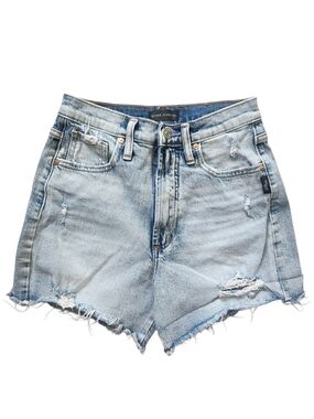 Silver Jeans 90's Baggy Denim Shorts | Light Wash Distressed Cutoffs